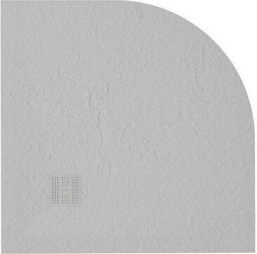 Zeza Grade douchevloer 90x90cm antislip antibacterieel mineraalmarmer kwartrond mat perla (lichtgrijs) 400000000000009477