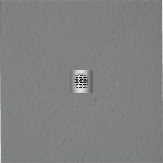 Zeza Grade douchevloer 100x100cm antislip antibacterieel mineraalmarmer vierkant mat cemento (grijs) 400000000000019415