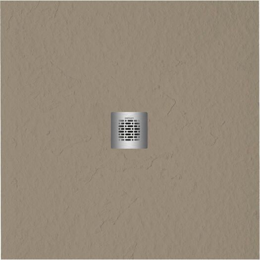 Zeza Grade douchevloer 100x100cm antislip antibacterieel mineraalmarmer vierkant mat cream (taupe) 400000000000019504