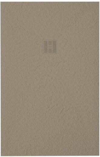 Zeza Grade douchevloer 120x100cm antislip antibacterieel mineraalmarmer rechthoek mat cream (creme) 400000000000019506