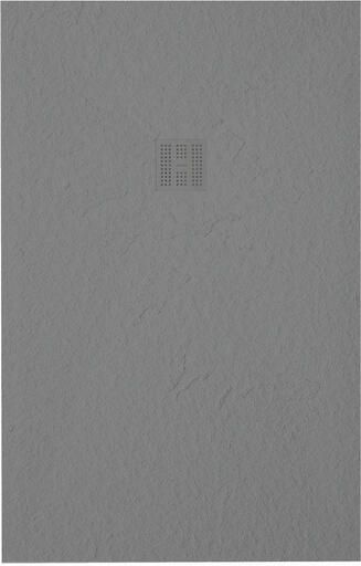 Zeza Grade Douchevloer 120x90cm antislip antibacterieel mineraalmarmer rechthoek mat cemento (grijs) 400000000000019488
