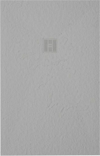 Zeza Grade douchevloer 75x170cm antislip antibacterieel mineraalmarmer rechthoek mat perla (lichtgrijs) 400000000000039515