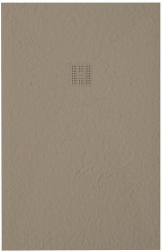 Zeza Grade douchevloer 80x110cm antislip antibacterieel mineraalmarmer rechthoek mat cream (taupe) 400000000000019562