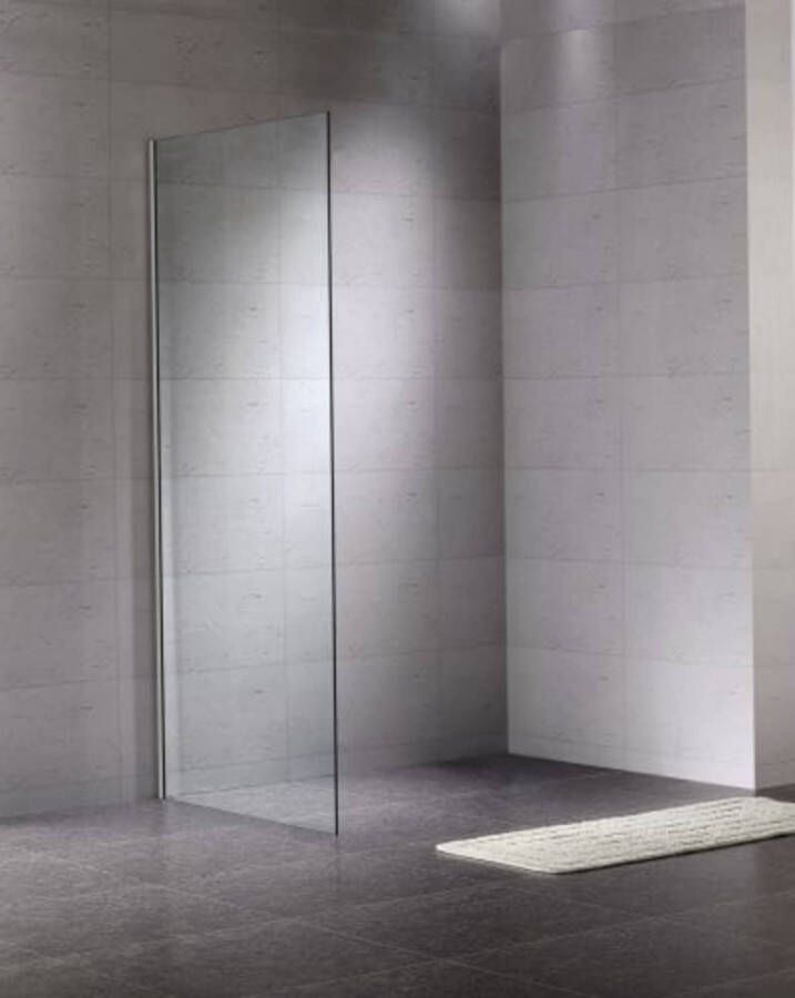 Royal Plaza Adana zijwand 50x200cm voor walk in chroom profiel helder glas met Clean coating 56002