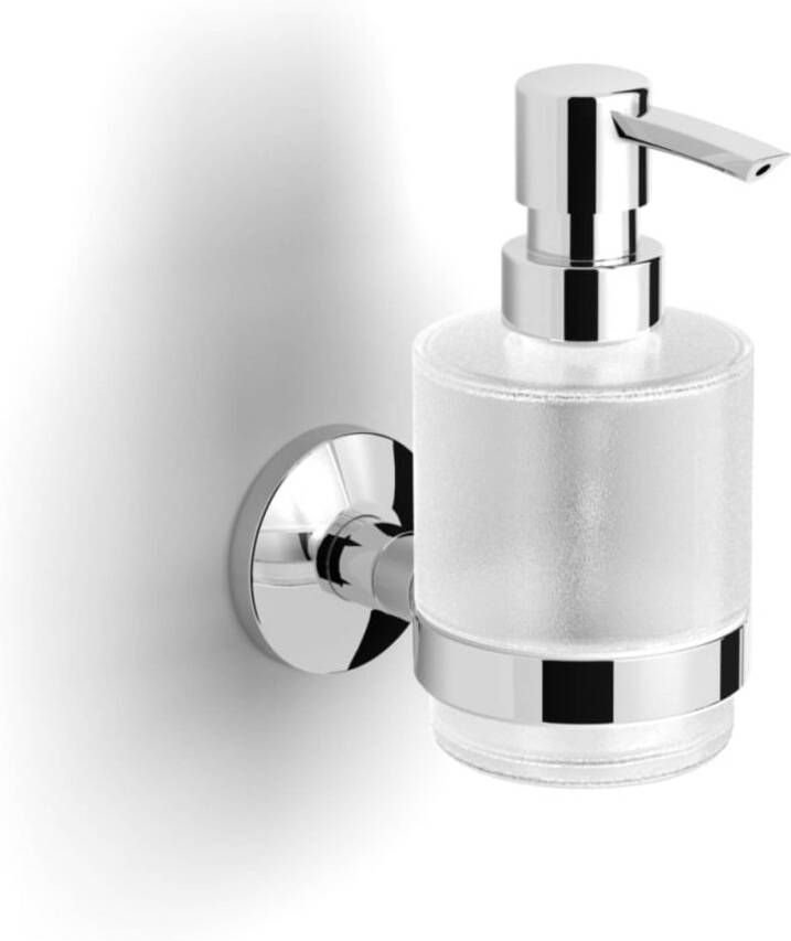 Sub 12 zeepdispenser met glazen flacon 15 x 7 x 14 cm chroom