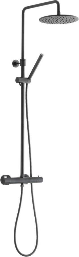 Ben Lavion 250 Cool regendoucheset Ø25cm gestructureerd zwart