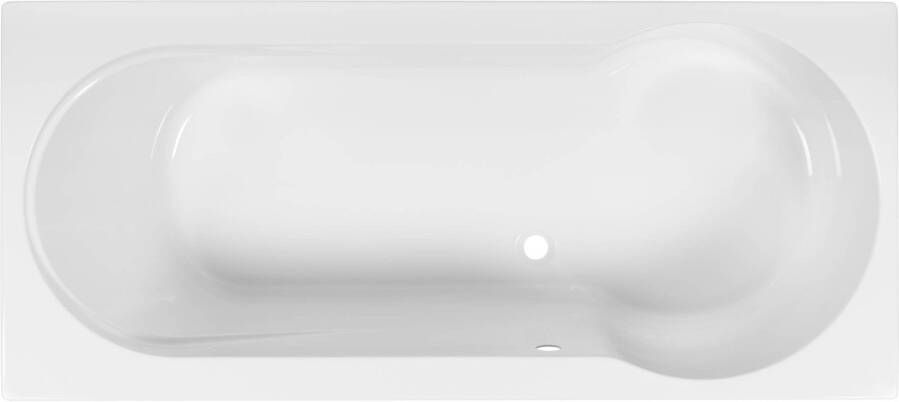 Ben Lazio 2.0 inbouw douchebad met ligzijde links hoek rechts 170x75cm glans wit acryl