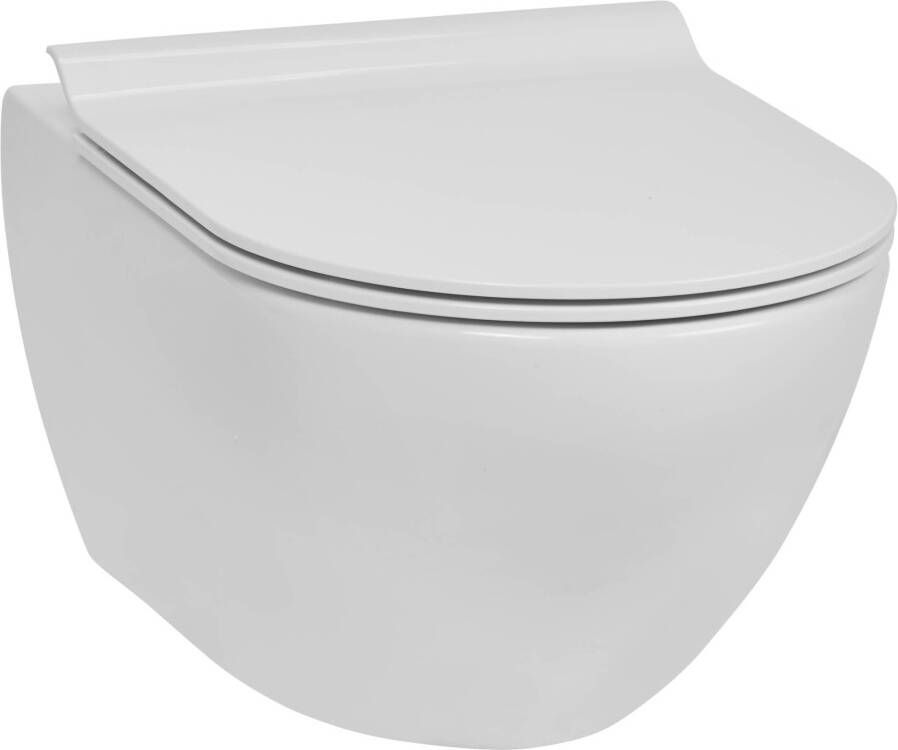 Ben Segno hangtoilet met Free flush en Xtra glaze+ incl. slimseat toiletbril glanzend wit