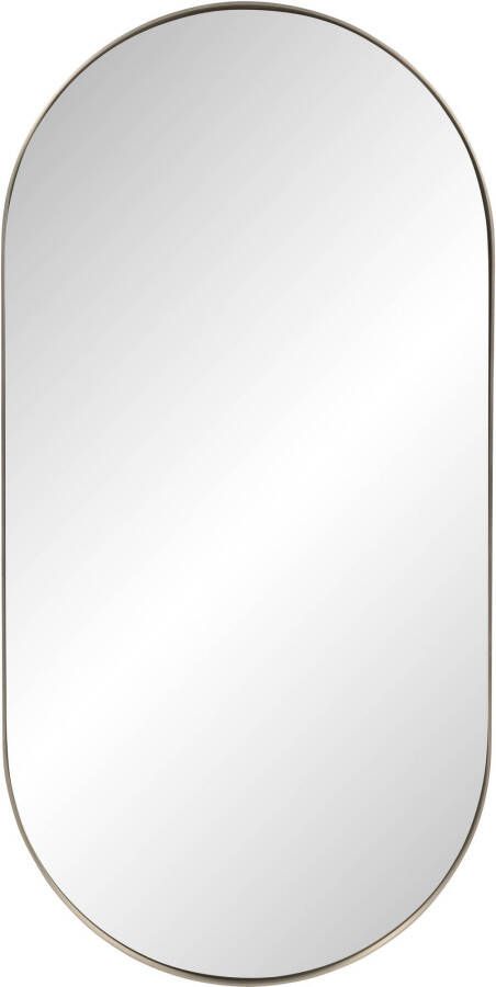 Ben Vita ovale spiegel 50x100 cm Geborsteld RVS