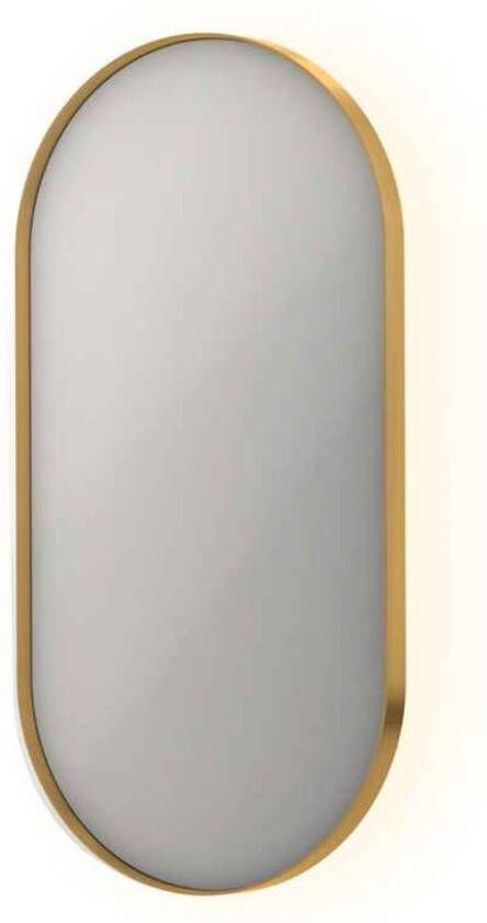 Ben Vita ovale spiegel met LED verlichting en anti-condens 40x80 cm Mat Goud