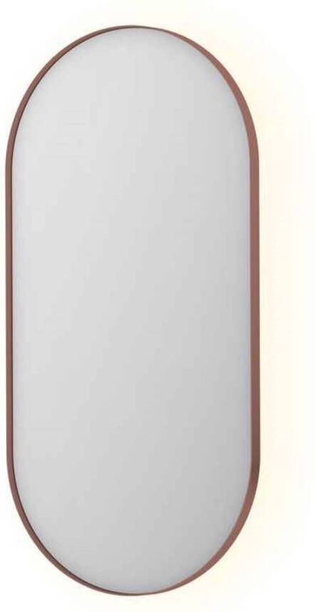 Ben Vita ovale spiegel met LED verlichting en anti-condens 60x120 cm Geborsteld Koper