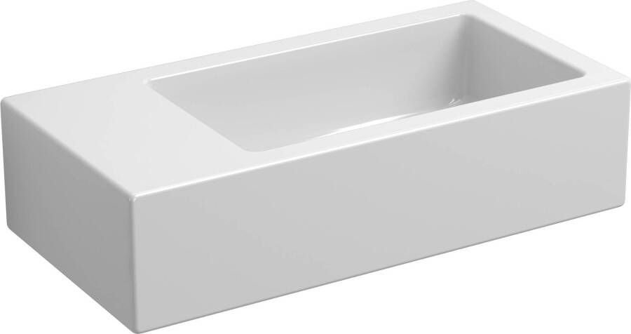 Clou Flush 3 fontein 36x18x9cm zonder kraangat links Keramiek Wit CL 03.03033 - Foto 2