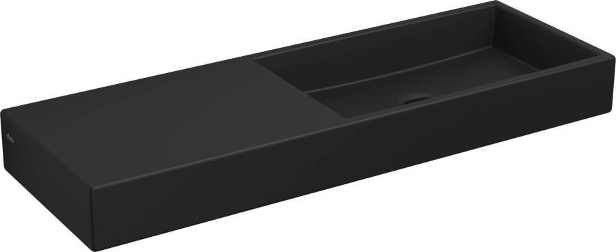 Clou Mini Wash Me fontein 56x19cm zonder kraangat links Keramiek Zwart mat CL 03.12239 - Foto 2