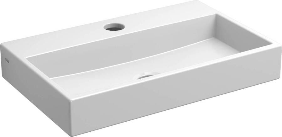 Clou Fontein Mini Wash Me Rechthoek 38x24x6cm Keramiek Wit 1 Kraangat - Foto 2