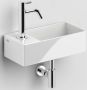Clou New Flush 3 fontein links wit keramiek met kraangat inclusief afvoerset 35x18x10 (bxdxh) - Thumbnail 3
