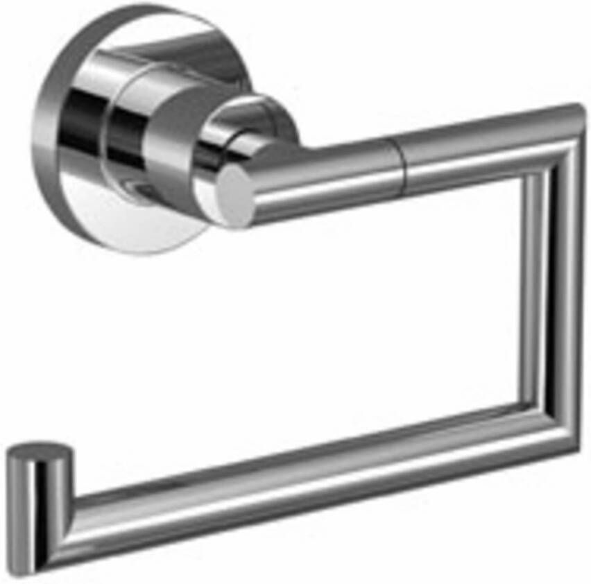 Dornbracht Tara toiletrolhouder zonder klep met rond rozet 10 x 15 2 cm platina mat