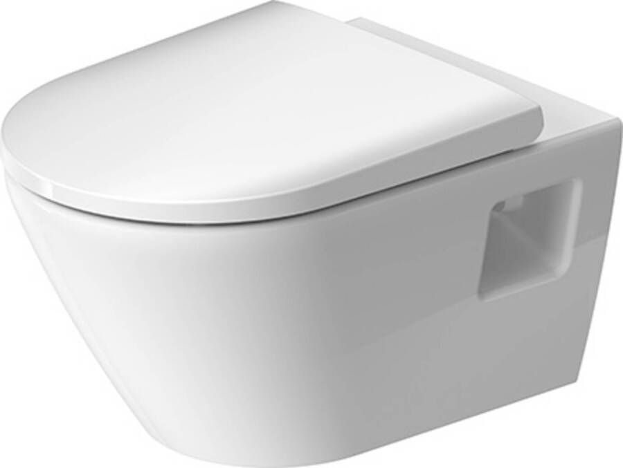 Duravit D-Neo pack rimless hangend toilet diepspoel inclusief softclose- en quick release-zitting 37 x 54 x 40 cm hoogglans wit - Foto 2