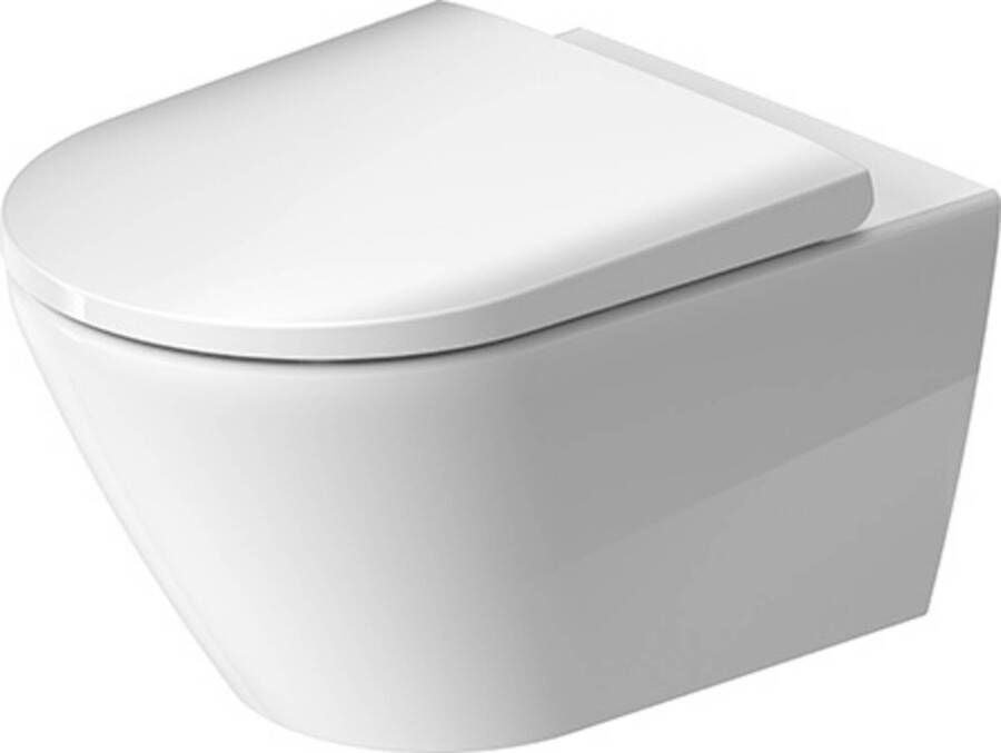 Duravit D-Neo hangtoilet met toiletbril en durafix 37x54x40cm Wit