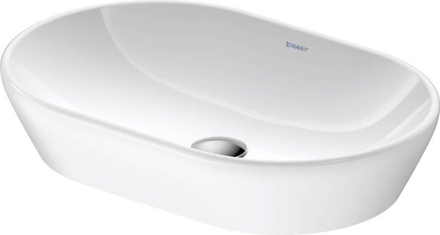 Duravit D-Neo opzetwastafel 60x40x12.5cm zonder kraangat met Wondergliss keramiek Wit 23726000701