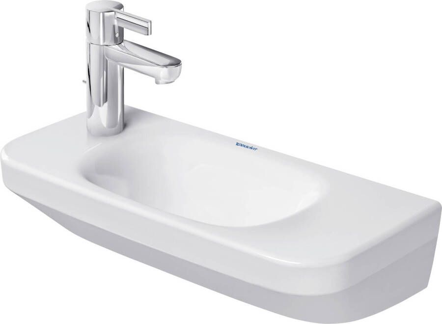 Duravit DuraStyle fontein met overloop 1 kraangat rechts 50x22cm wit 0713500008