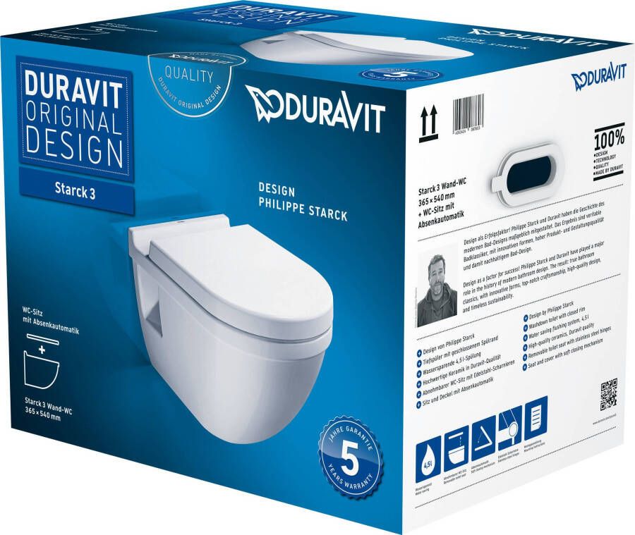 Duravit Starck 3 combipack toiletset Wit
