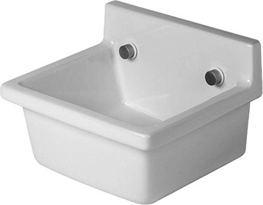 Duravit Starck 3 Uitstortgootsteen Exlusief Emmerrooster 48x42.5x30 cm Rechthoek Keramiek Wit - Foto 2