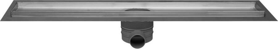 Easy Drain Multi inbouwdeel 9x70cm met flens zonder rooster RVS