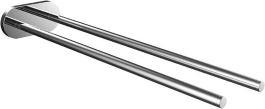 Emco Round Handdoekhouder 40cm dubbel niet draaibaar chroom 435000140