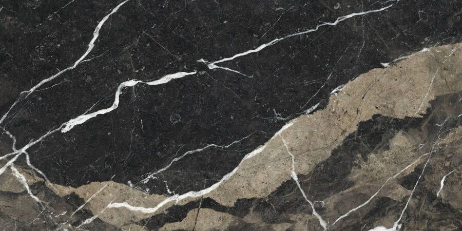 Energieker Vloer- wandtegel marmerlook Ekxtreme 120x60cm pierre black mat gerectificeerd