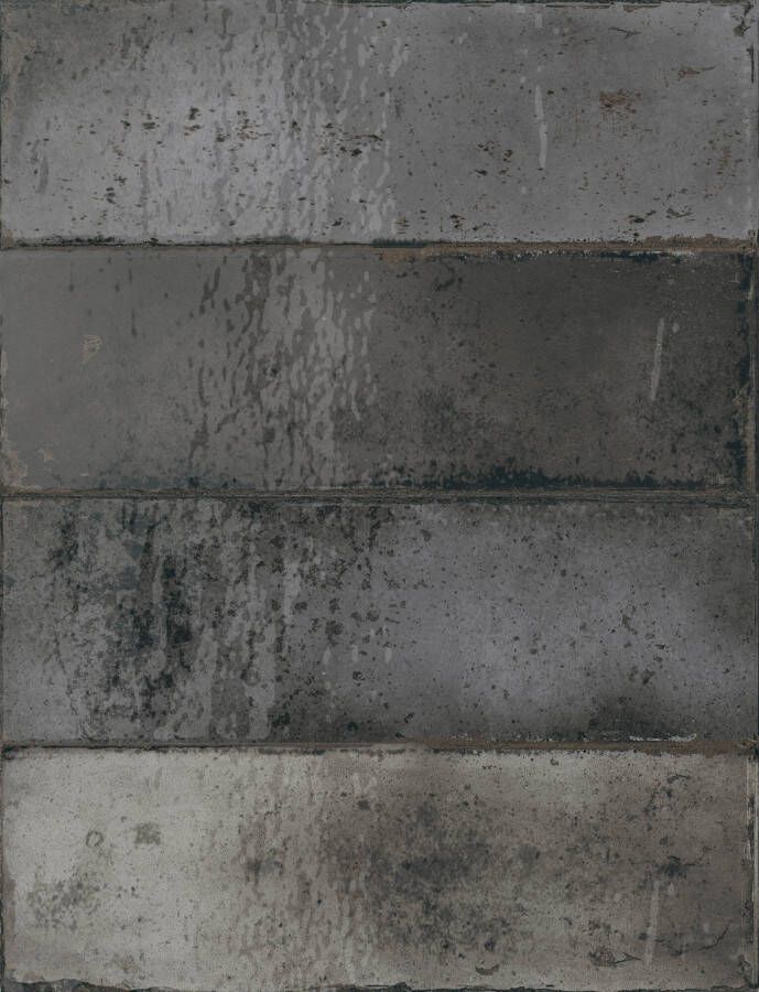 Estudio Wandtegel zwart Amazonia 20x6 5cm carbon glans