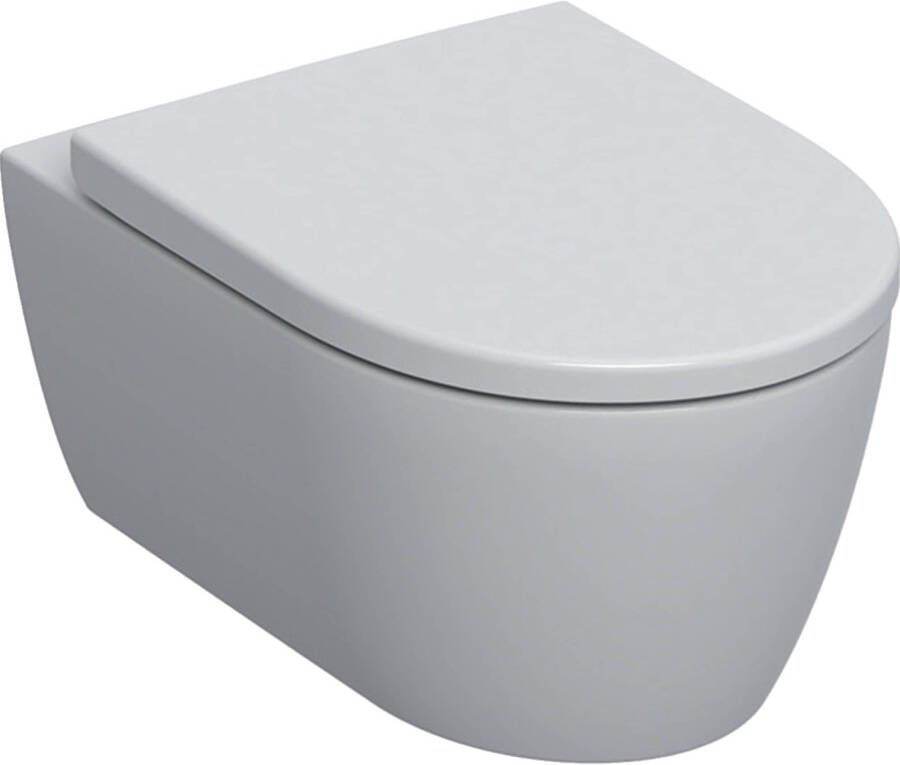 Geberit iCon wc pack wandcloset 53 cm met Rimfree en diepspoel met Softclose en Quick Release zitting wit