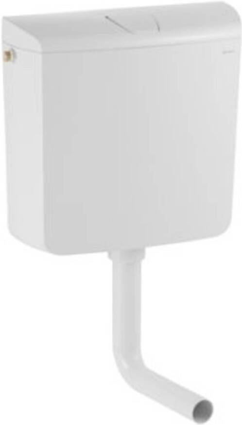 Geberit laaghangend reservoir met spoel stop bediening alpien wit 136.607.11.1