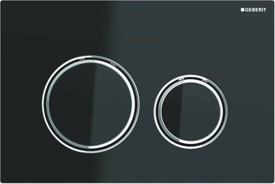 Geberit Sigma 21 bedieningspaneel glas zwart chroom glas zwart voor Sigma reservoirs 8cm (UP720) en 12cm (UP320)