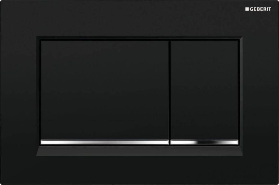 Geberit Sigma 20 (ex Sigma 30) bedieningspaneel glans zwart chroom voor Sigma reservoirs 8cm (UP720) en 12cm (UP320)