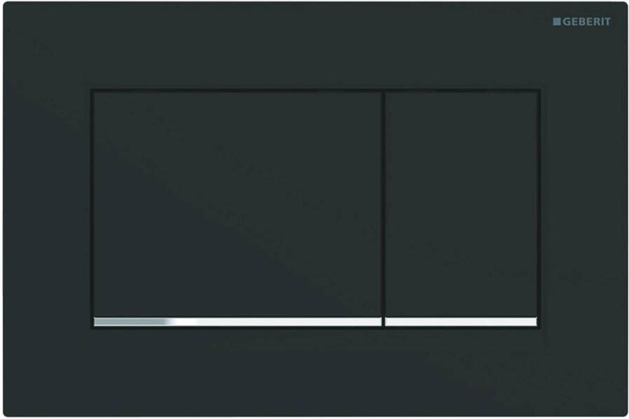 Geberit Sigma 20 (ex Sigma 30) bedieningspaneel mat zwart chroom voor Sigma reservoirs 8cm (UP720) en 12cm (UP320)