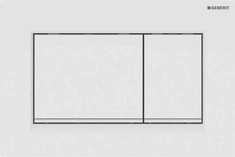 Geberit Sigma 20 (ex Sigma 30) bedieningspaneel glans wit mat wit voor Sigma reservoirs 8cm (UP720) en 12cm (UP320)