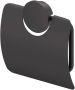 Geesa Opal toiletrolhouder met klep 14x1 9x14 2cm zwart - Thumbnail 2