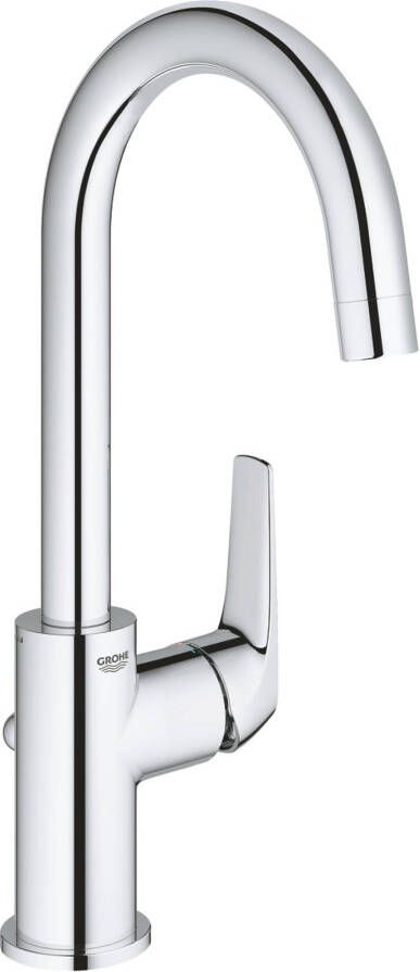 Grohe Bauflow l-size waterbesparende wastafelkraan met waste chroom 23753000