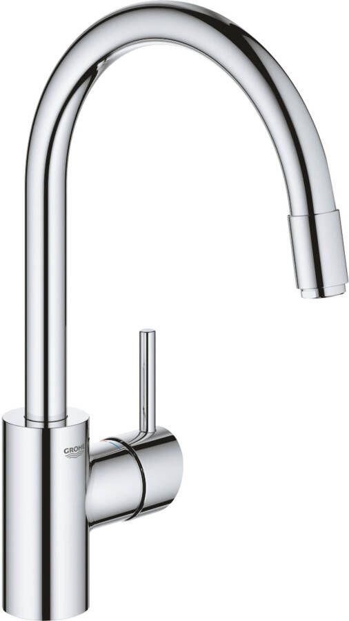Grohe Concetto Keukenkraan hoog draaibare uittrekbare uitloop chroom 32663003