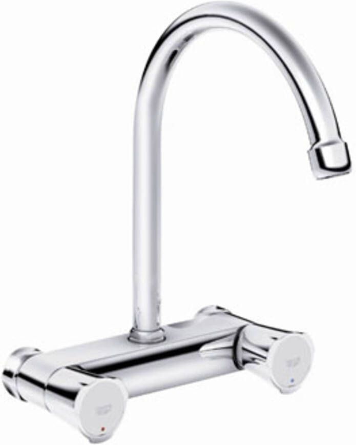 GROHE Costa-L keukenmengkraan wandmodel met bovenuitloop hoh 150 mm zonder S-koppelingen chroom 31186001