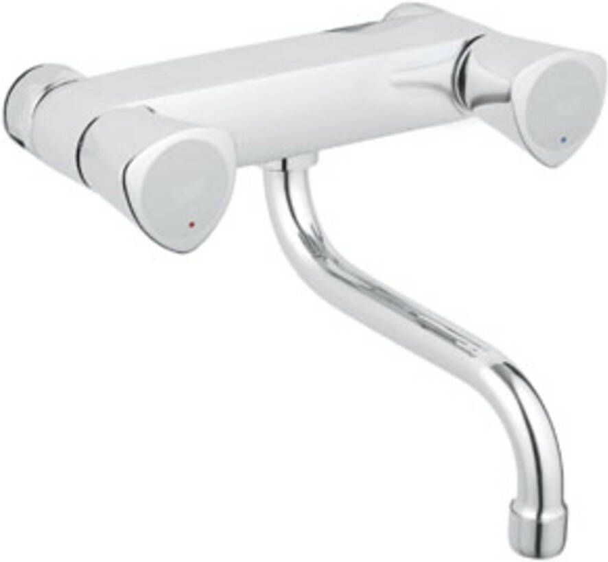 GROHE Costa S Keukenmengkraan wand tweegreeps 200mm onderuitloop draaibaar chroom