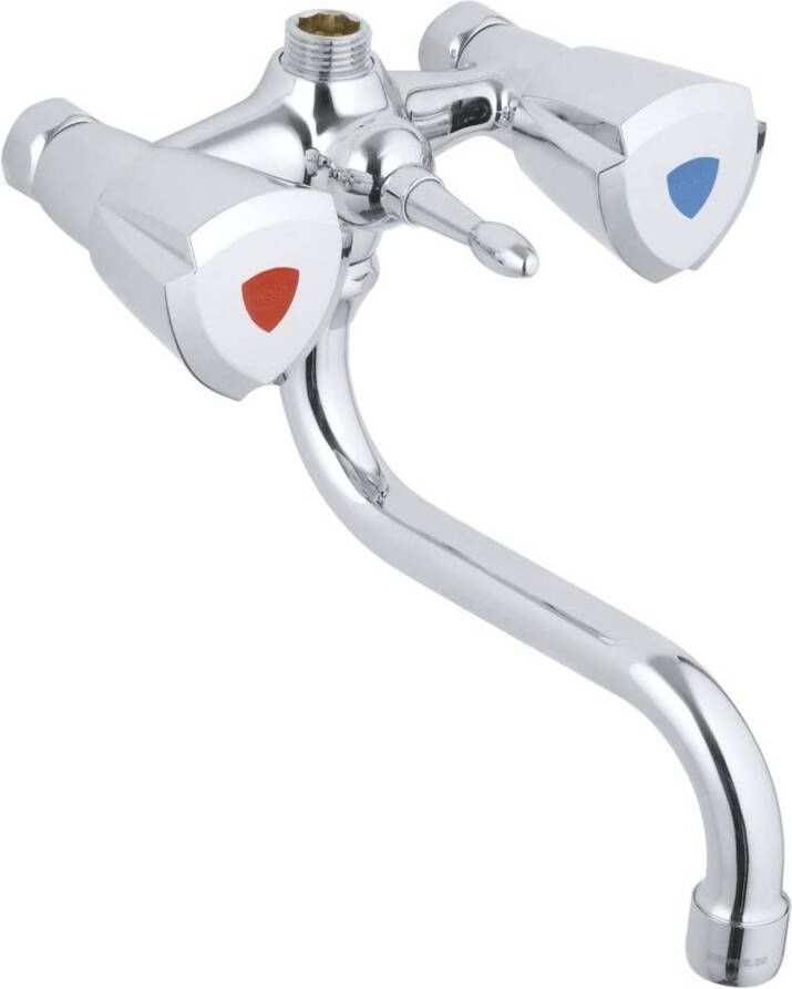 Grohe Douchekraan Costa Trend Mengkraan zonder Koppelingen met Badomstelling HOH 12 cm Chroom