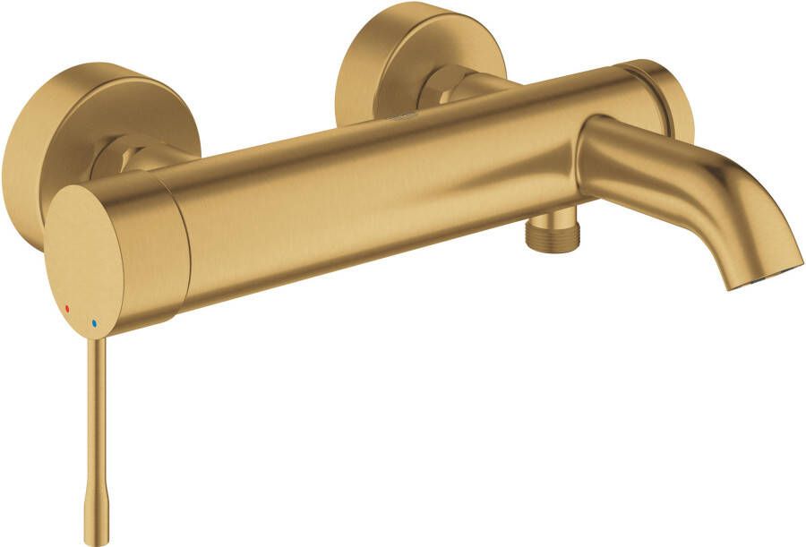 GROHE Essence New Badmengkraan wand eengreeps 2 gats omstelinrichting 193mm uitloop vast cool sunrise geborsteld