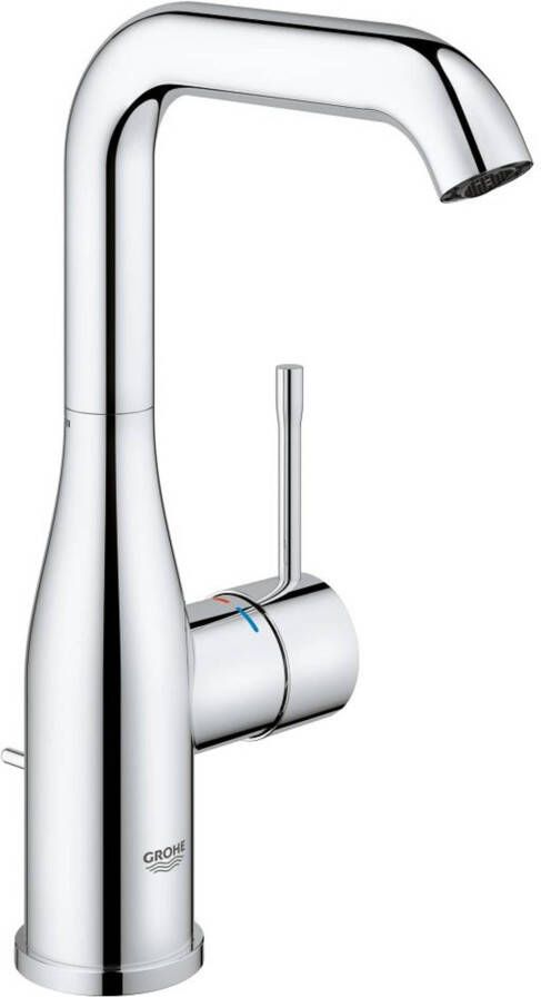 Grohe Essence New Wastafelkraan Opbouw uitloop 12.7cm L size hoge draaibare uitloop met trekwaste EcoJoy chroom 32628001