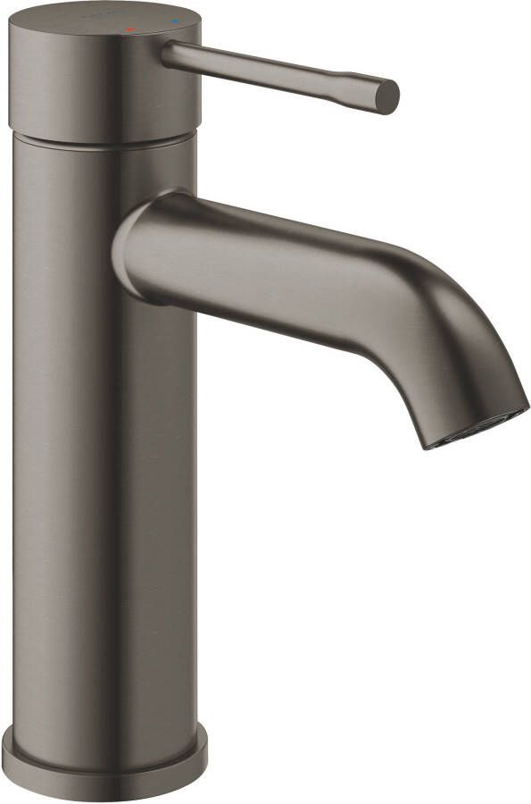 GROHE Essence New Wastafelmengkraan S-size eengreeps 1-gats 174mm hoogte glad 116mm uitloop vast hard graphite geborsteld