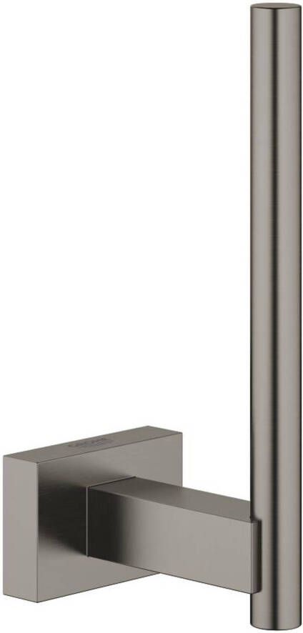 Grohe Essentials Cube reserverolhouder 4 2x6x12 1cm hard graphite geborsteld