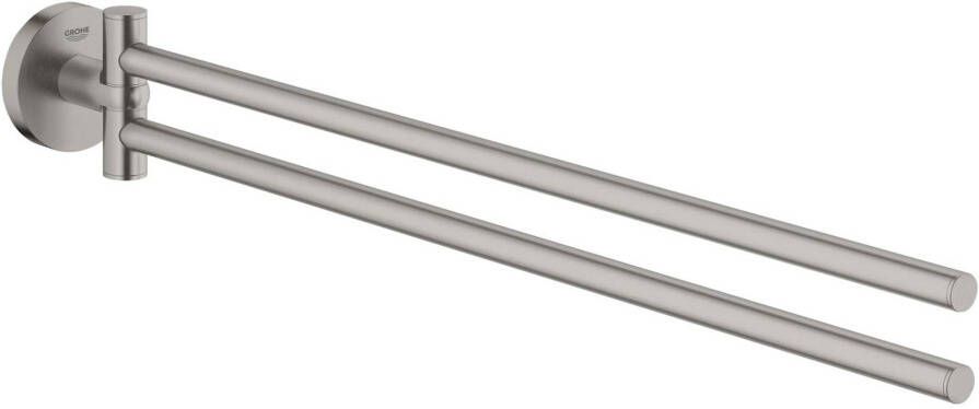 GROHE Essentials Handdoekhouder rond wand 2-lids 1-gats 439mm functioneel supersteel 40371DC1