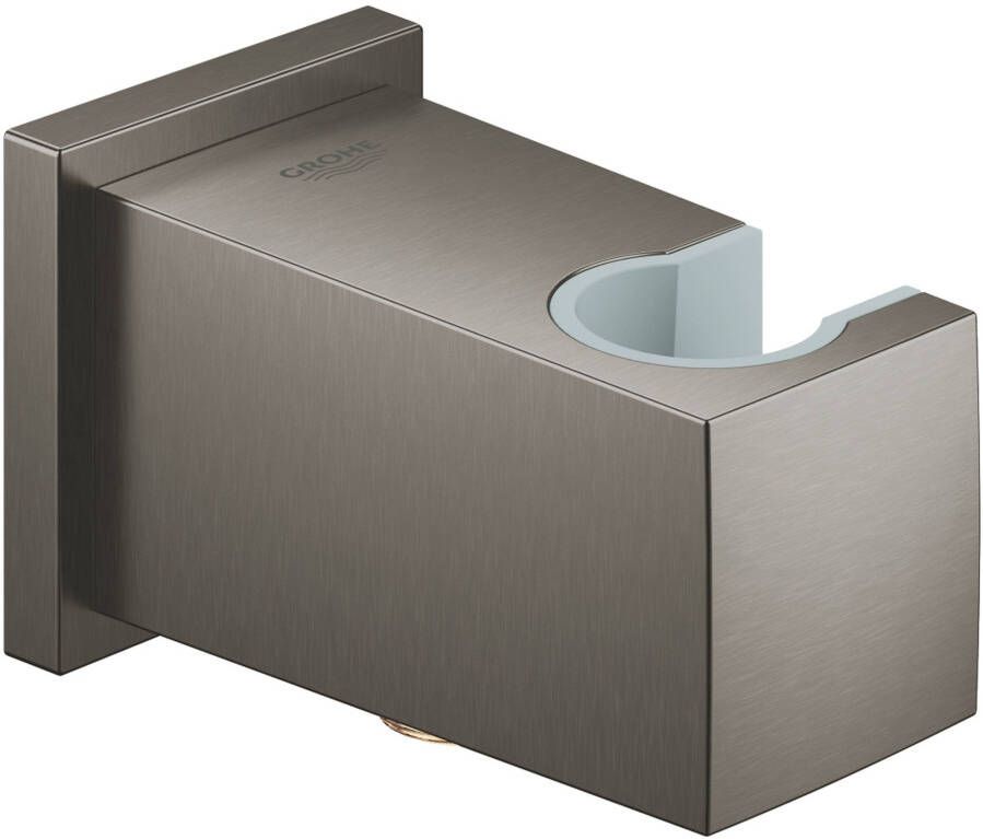 GROHE Euphoria Cube Wandaansluitbocht met houder beveiligd tegen terugstroming G1 2" metaal hard graphite geborsteld