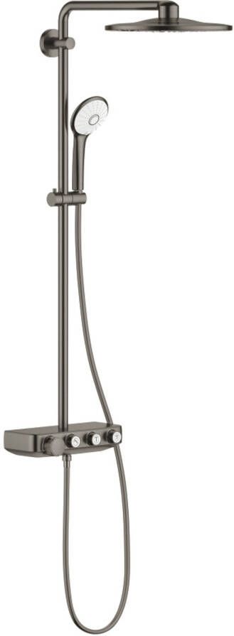 GROHE Euphoria SmartControl systeem Douchesysteem Duo rond thermostaat 310mm hoofddouche 450mm arm hard graphite geborsteld