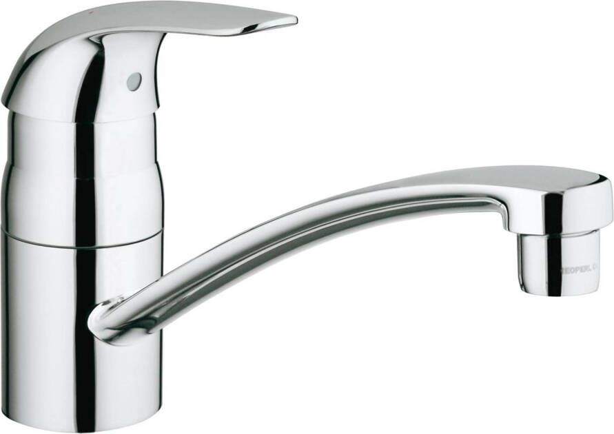 GROHE Euroeco Keukenmengkraan eengreeps 206mm hoogte 109mm hoogte kraanmond 226mm voorsprong uitloop laag draaibaar chroom